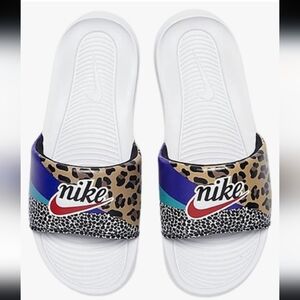 Nike Victori One Animal Print Slides Sandals Women Size 7 New